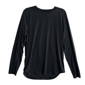 LULULEMON Men Men Better Everyday Long Sleeve Tee Sz L Black Athletic 9-11